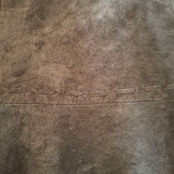 Eddie Bauer Vintage Seattle Suede Skirt Washable Leather Size 6 Brown - Picture 2 of 11